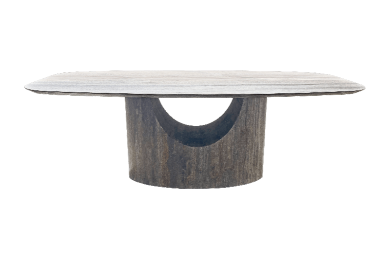 طاولة رخامية على شكل حجر رماد وكهف قمر وعلامة