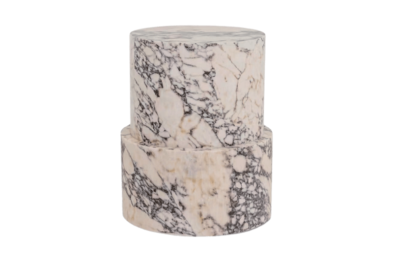 طاولة زاوية رخامية مكدسة من عمود بولغاري