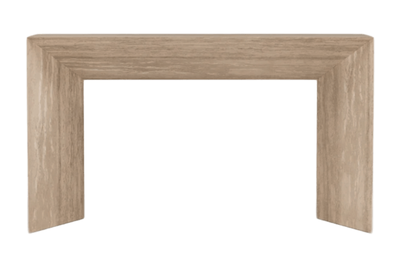 طاولة جانبية من الرخام الطويل ذات أرجل نصف دائرية