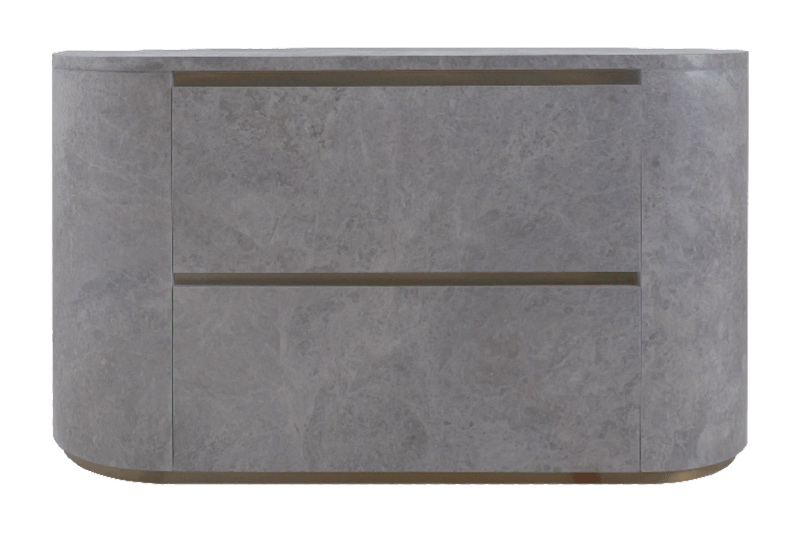 خزانة رخامية بسيطة باللون الرمادي