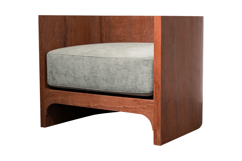 خشب - قماش علوي - مقعد مبطن