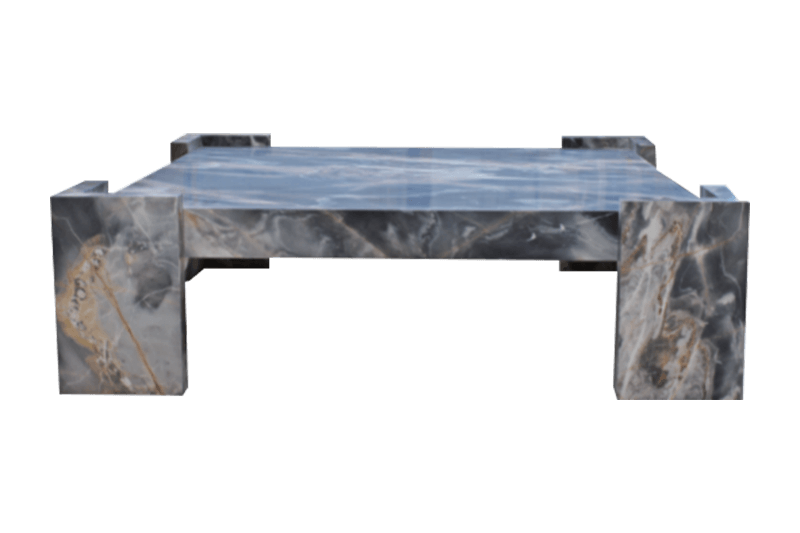 طاولة قهوة رخامية مربعة رمادية