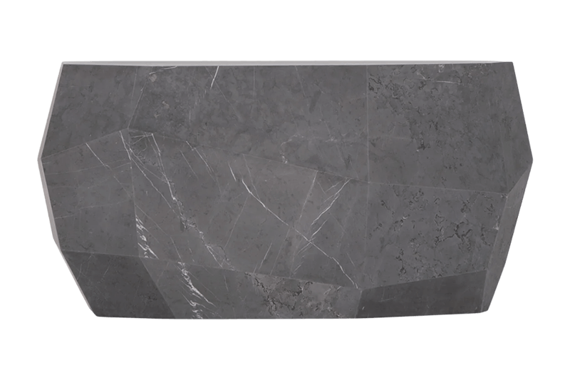 طاولة قهوة رخامية متعددة الأوجه ذات شكل خاص