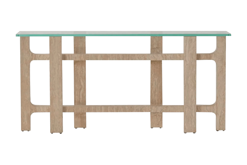 طاولة رخامية بنية فاتحة رقيقة