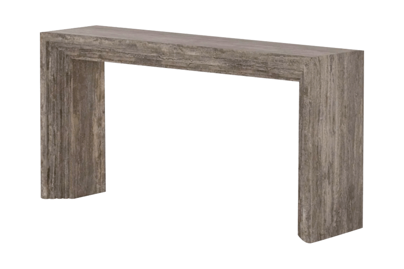 طاولة رخامية زاوية باللون البني الفاتح