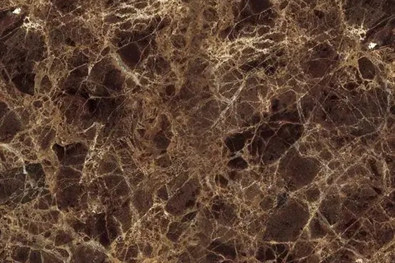 طاولة زاوية رخامية أسطوانية باللون البني الداكن