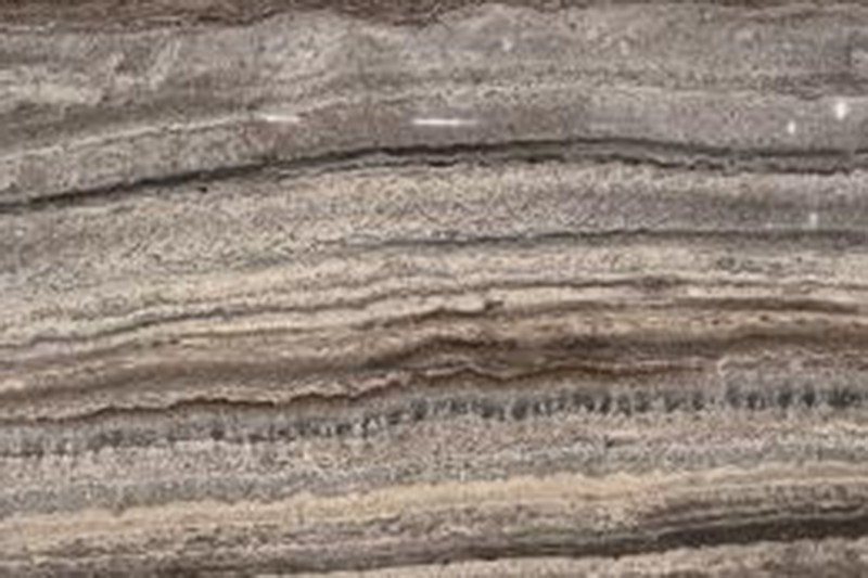 طاولة قهوة رخامية أسطوانية باللون الرمادي الفضي