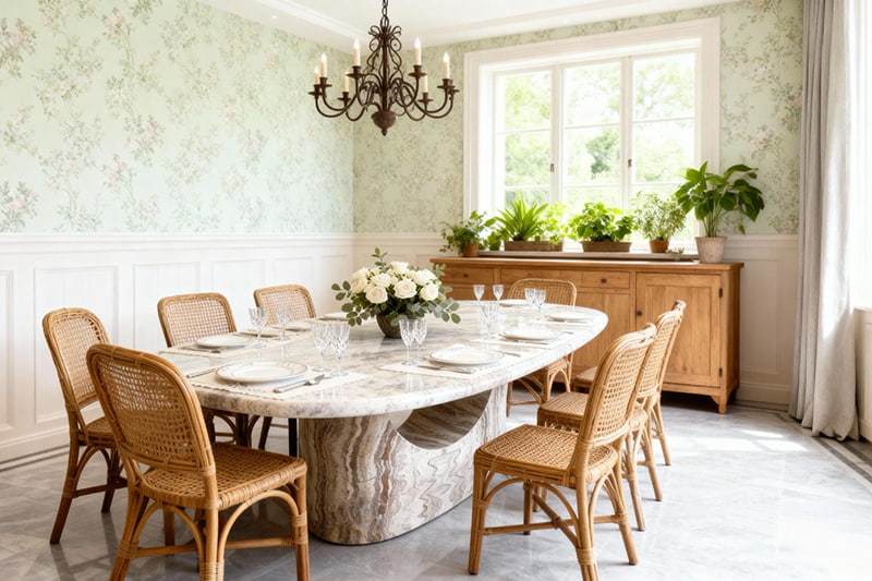 طاولة رخامية على شكل حجر رماد وكهف قمر وعلامة